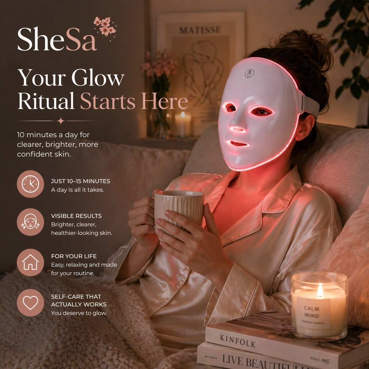 7-Color LED Facial Mask | SheSa™