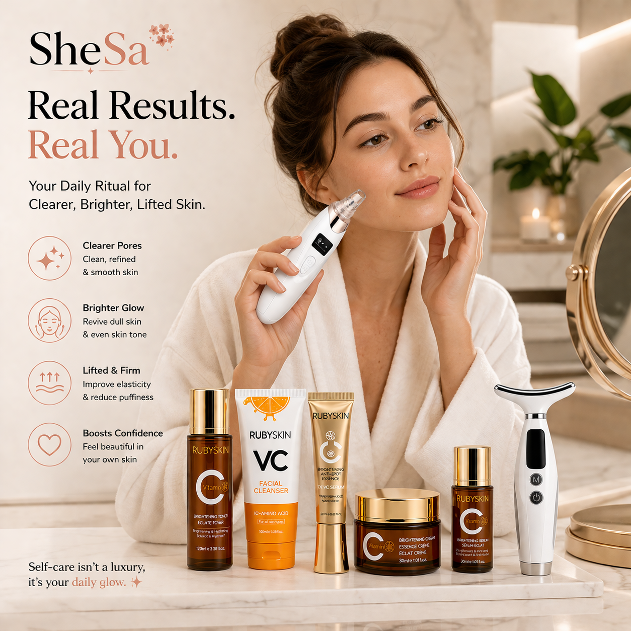 Vitamin C Clear & Lift Bundle | SheSa™