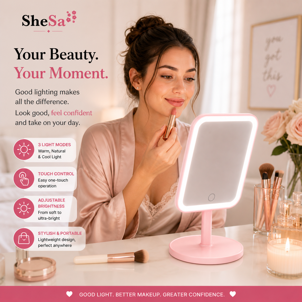 Glow LED Makeup Mirror | SheSa™
