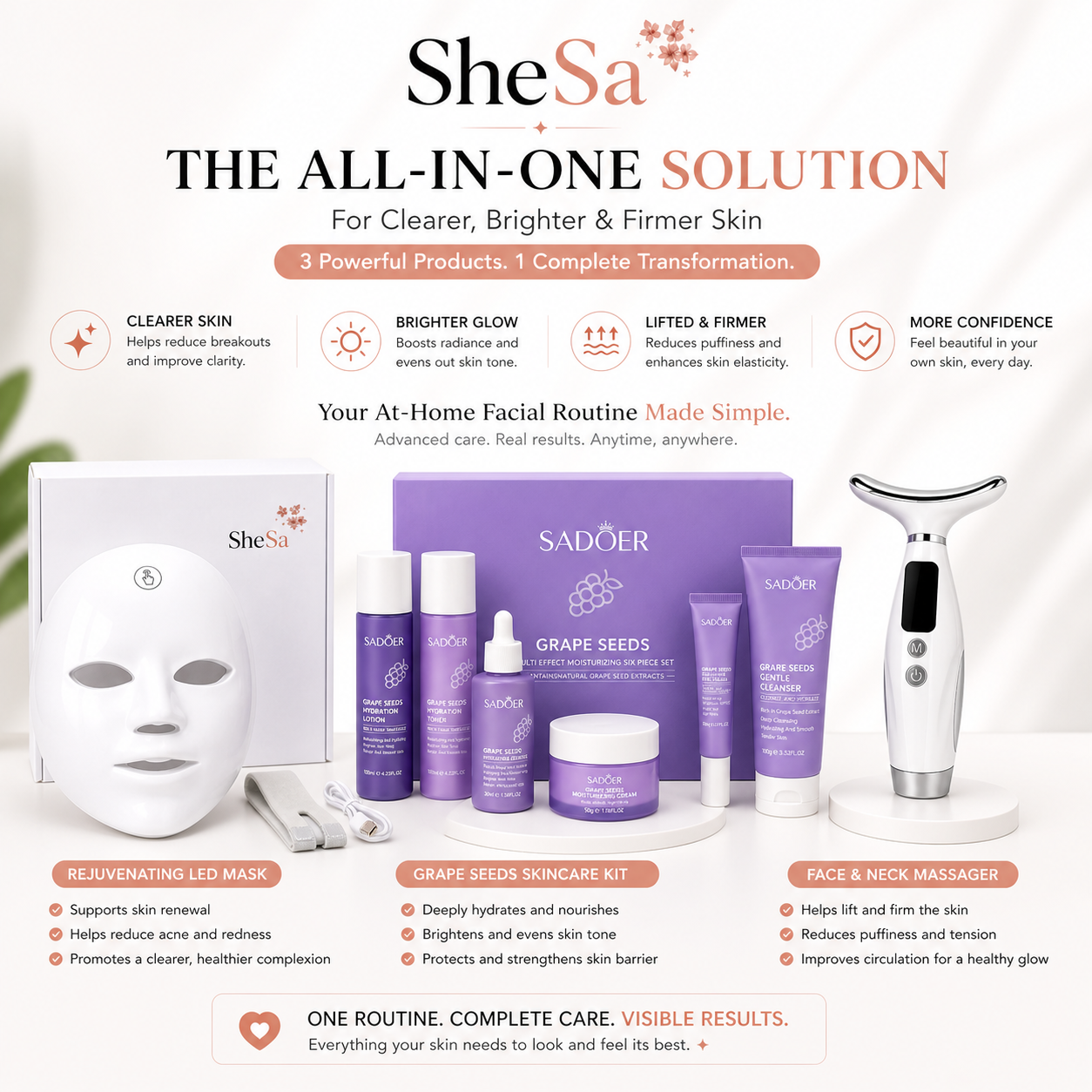 Complete Glow Skincare Bundle | SheSa™