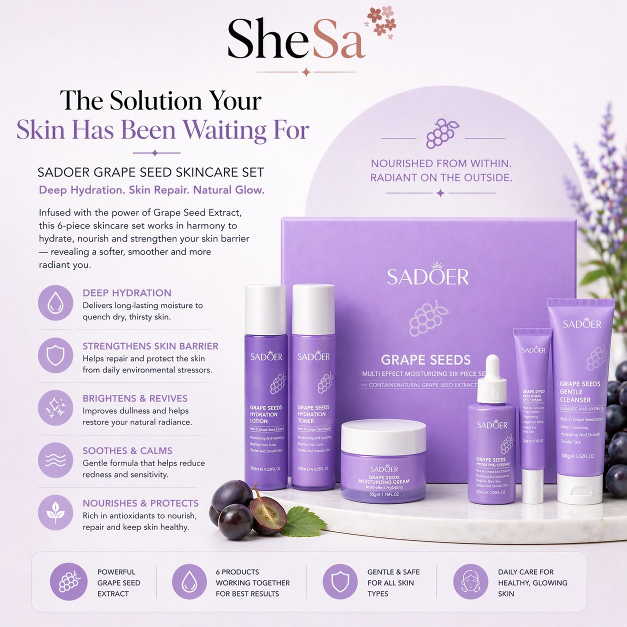 Grape Seeds Glow Kit | SheSa™