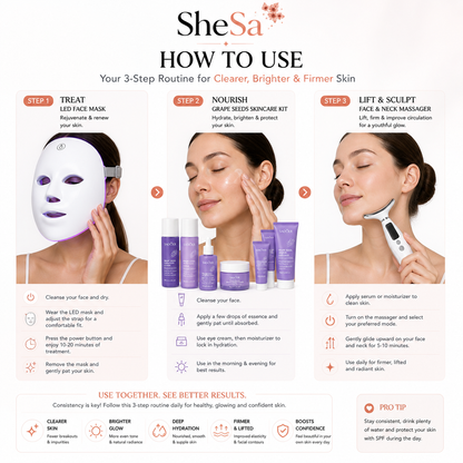 Complete Glow Skincare Bundle | SheSa™