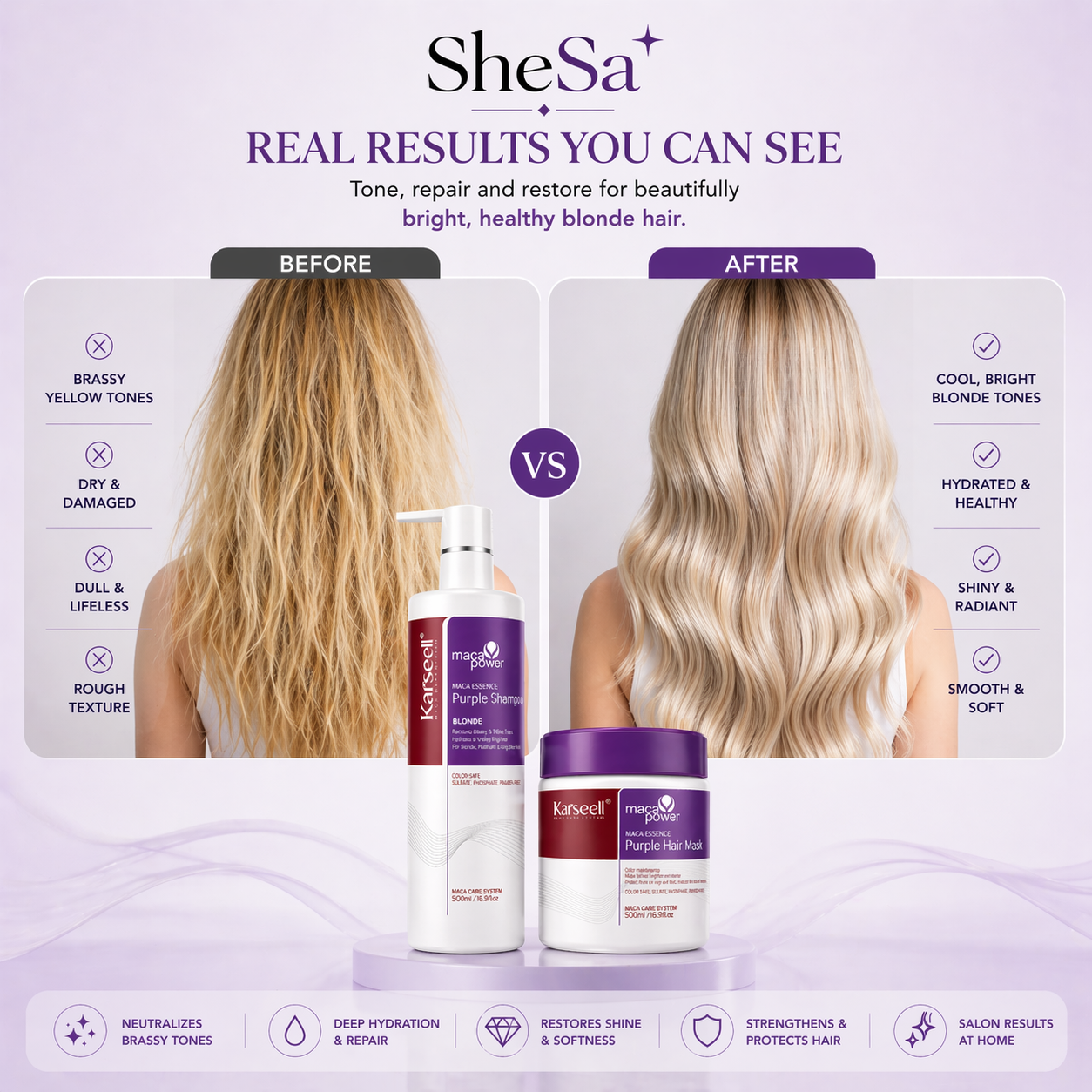 Blonde Toning Purple Set | SheSa™