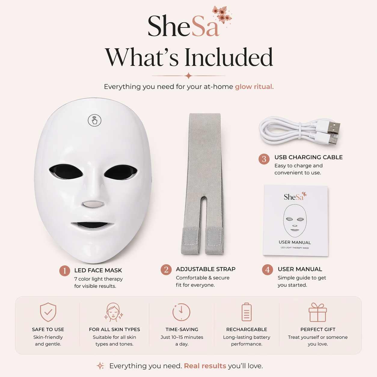 7-Color LED Facial Mask | SheSa™