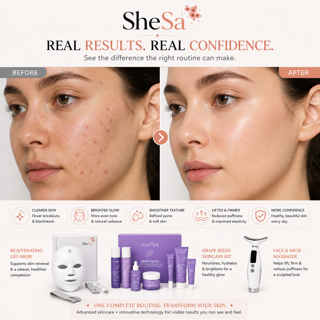 Complete Glow Skincare Bundle | SheSa™
