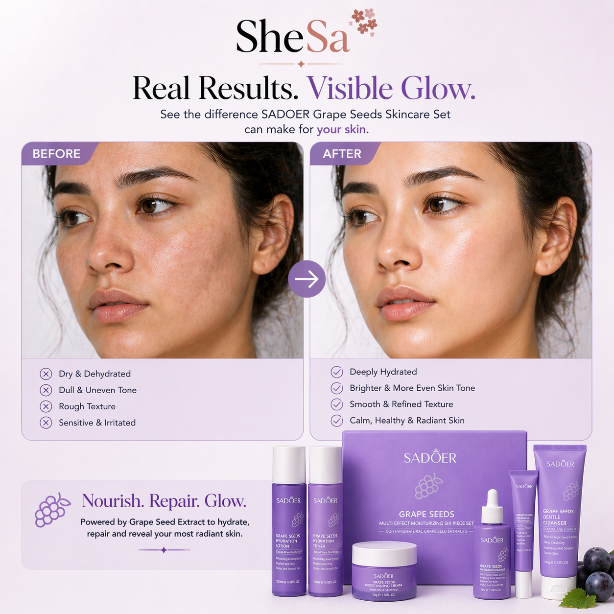 Grape Seeds Glow Kit | SheSa™
