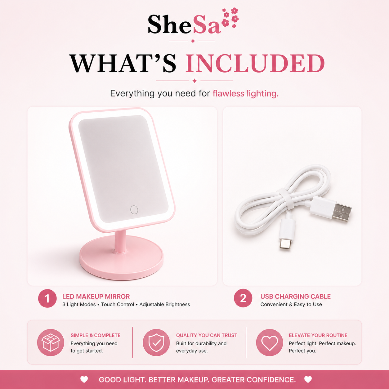 Glow LED Makeup Mirror | SheSa™