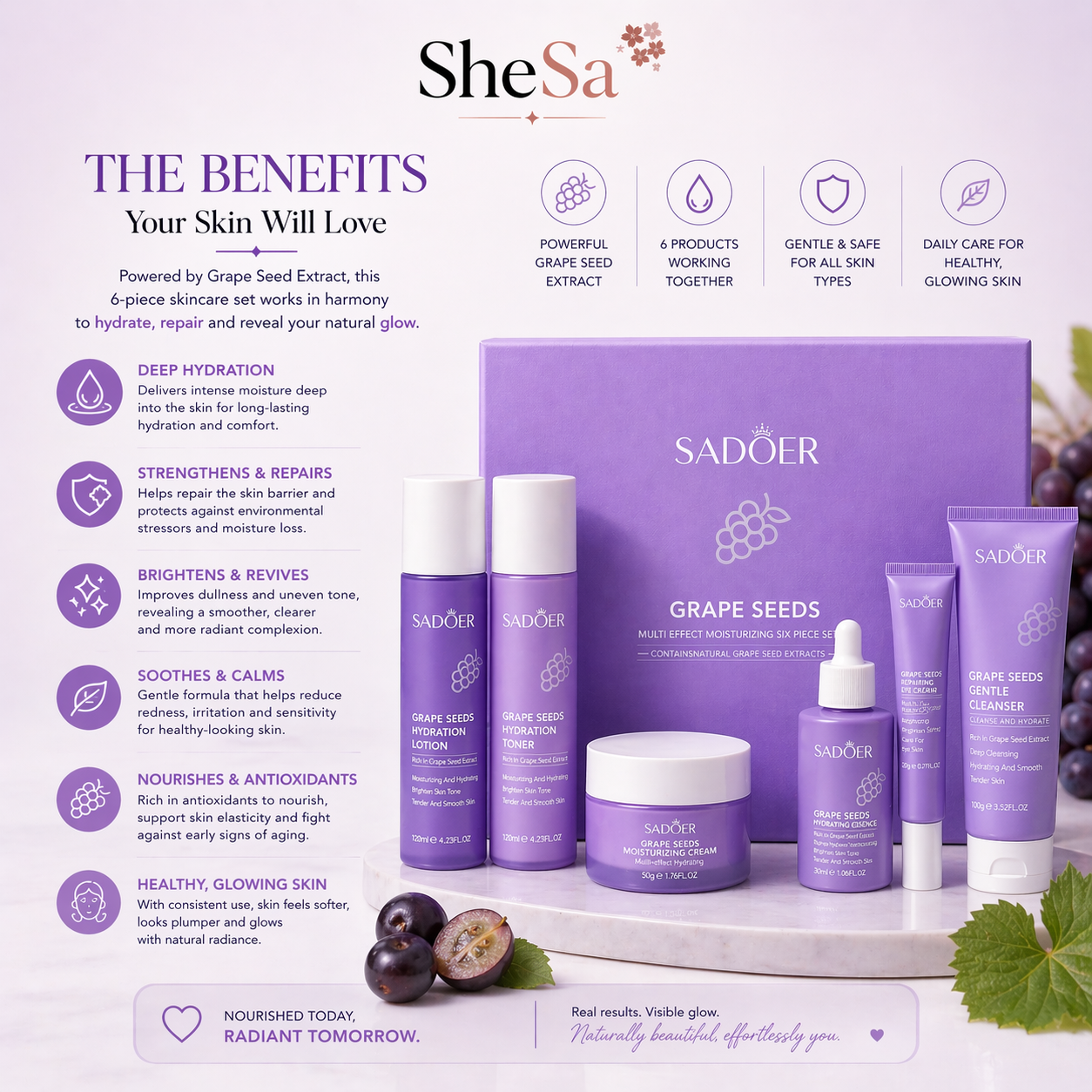 Grape Seeds Glow Kit | SheSa™
