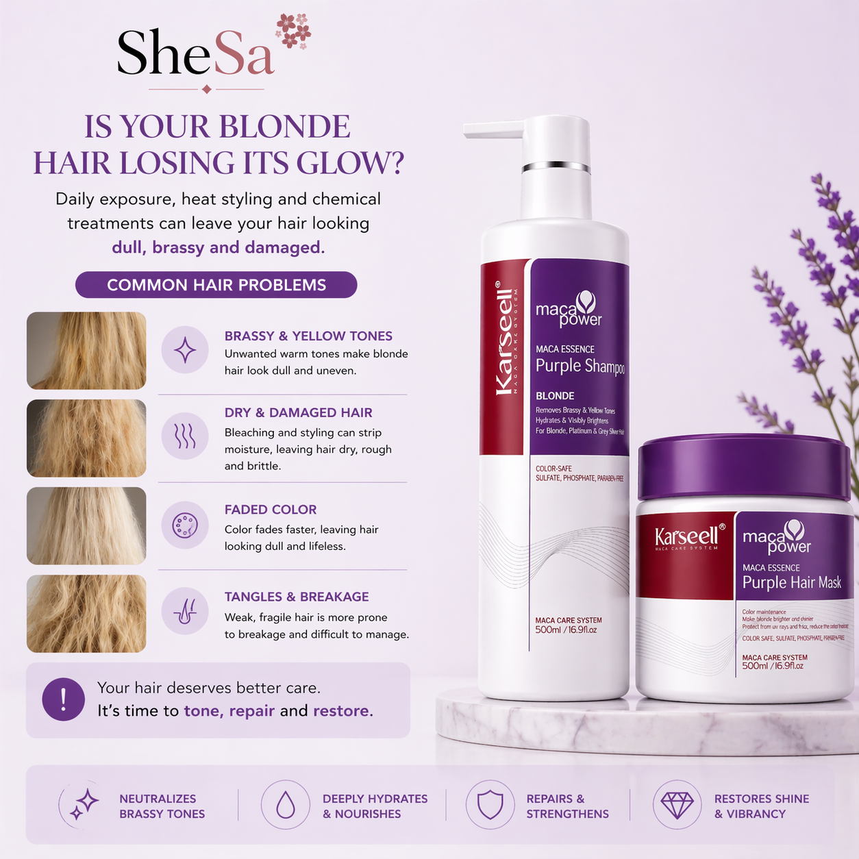 Blonde Toning Purple Set | SheSa™