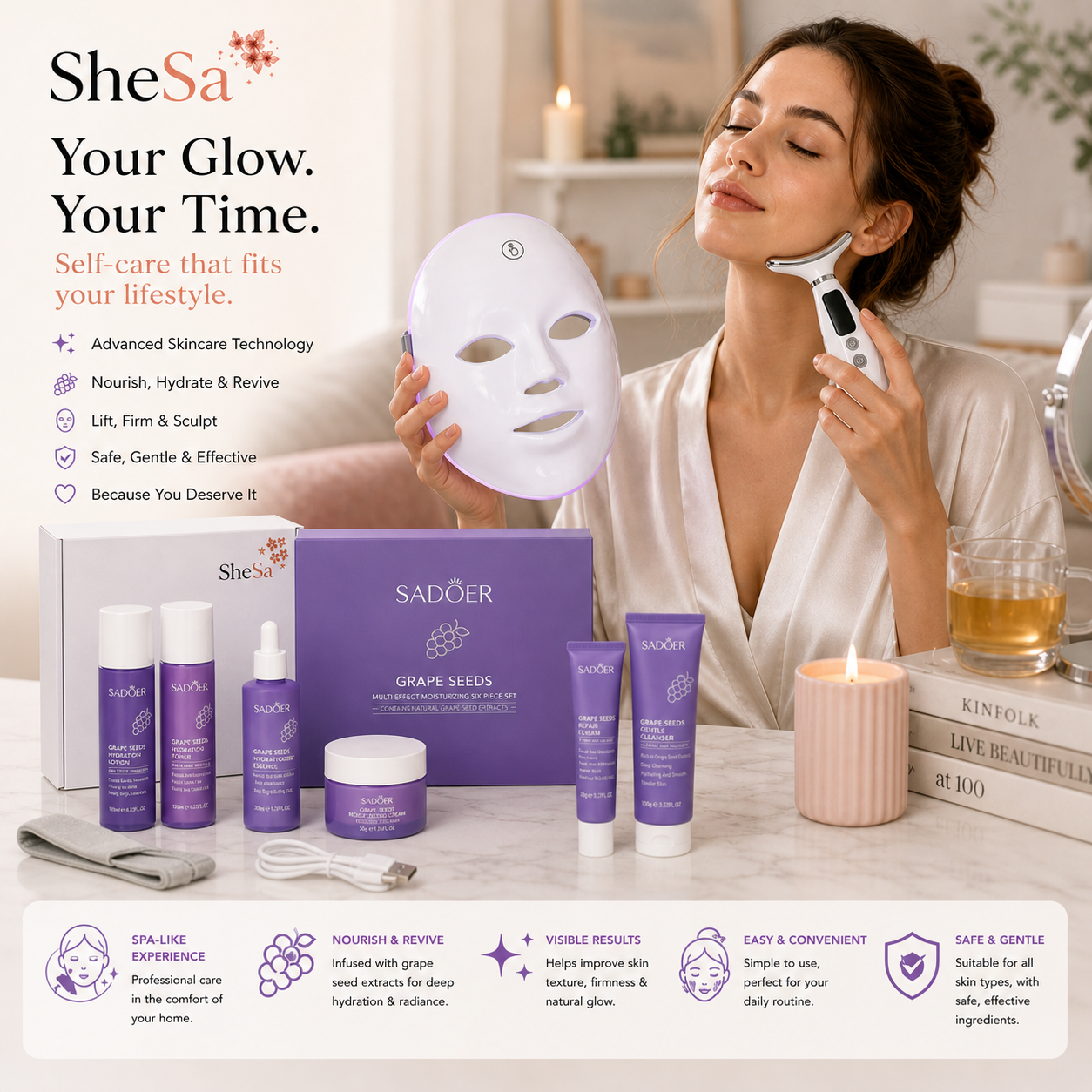 Complete Glow Skincare Bundle | SheSa™