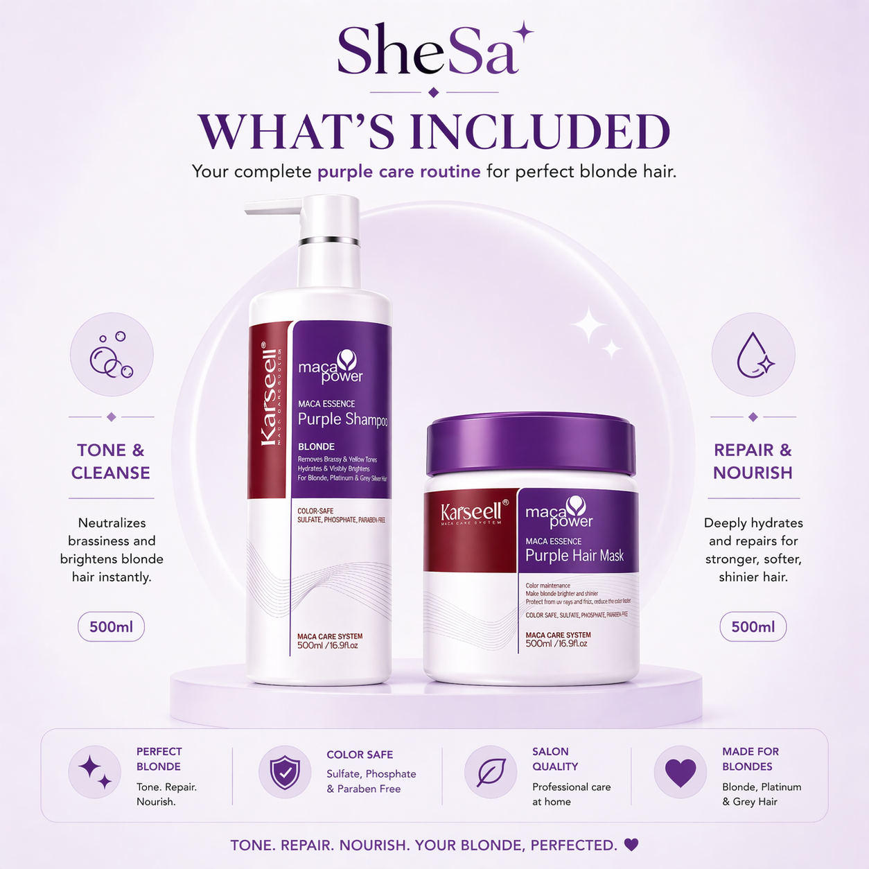 Blonde Toning Purple Set | SheSa™