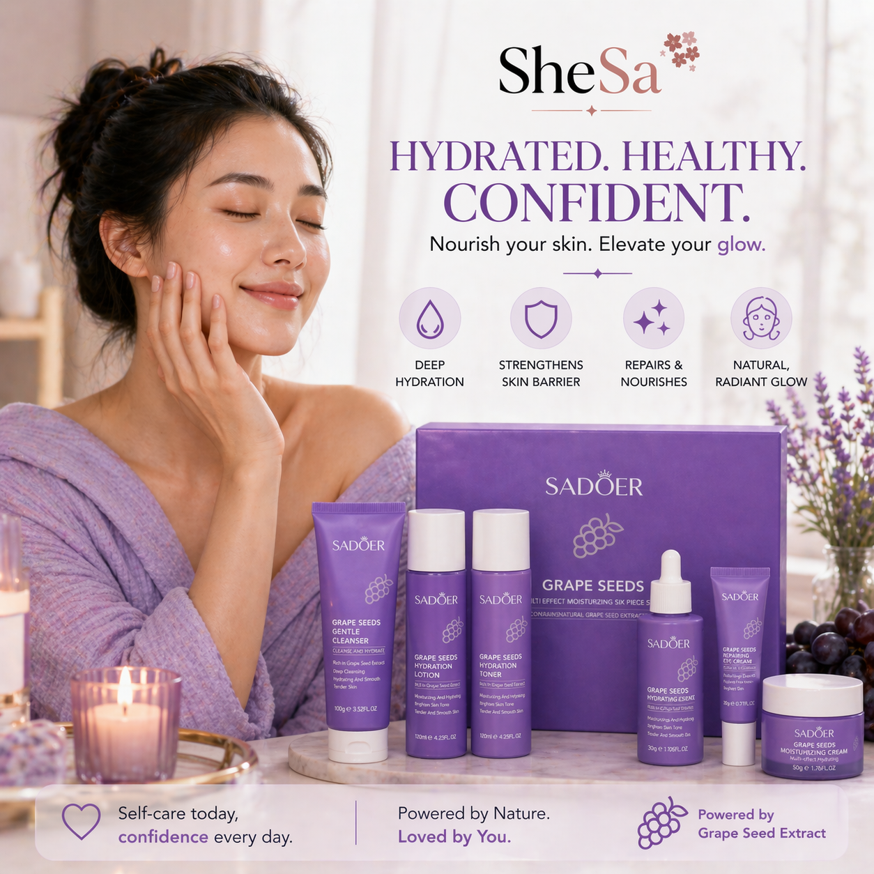 Grape Seeds Glow Kit | SheSa™