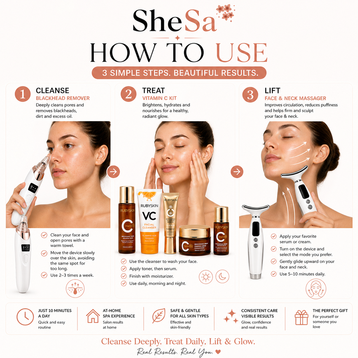 Vitamin C Clear & Lift Bundle | SheSa™
