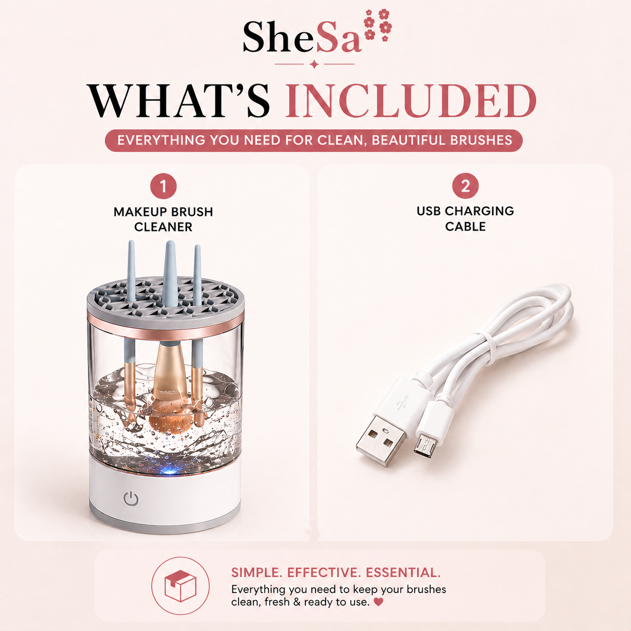 Electric Makeup Brush Cleaner | SheSa™
