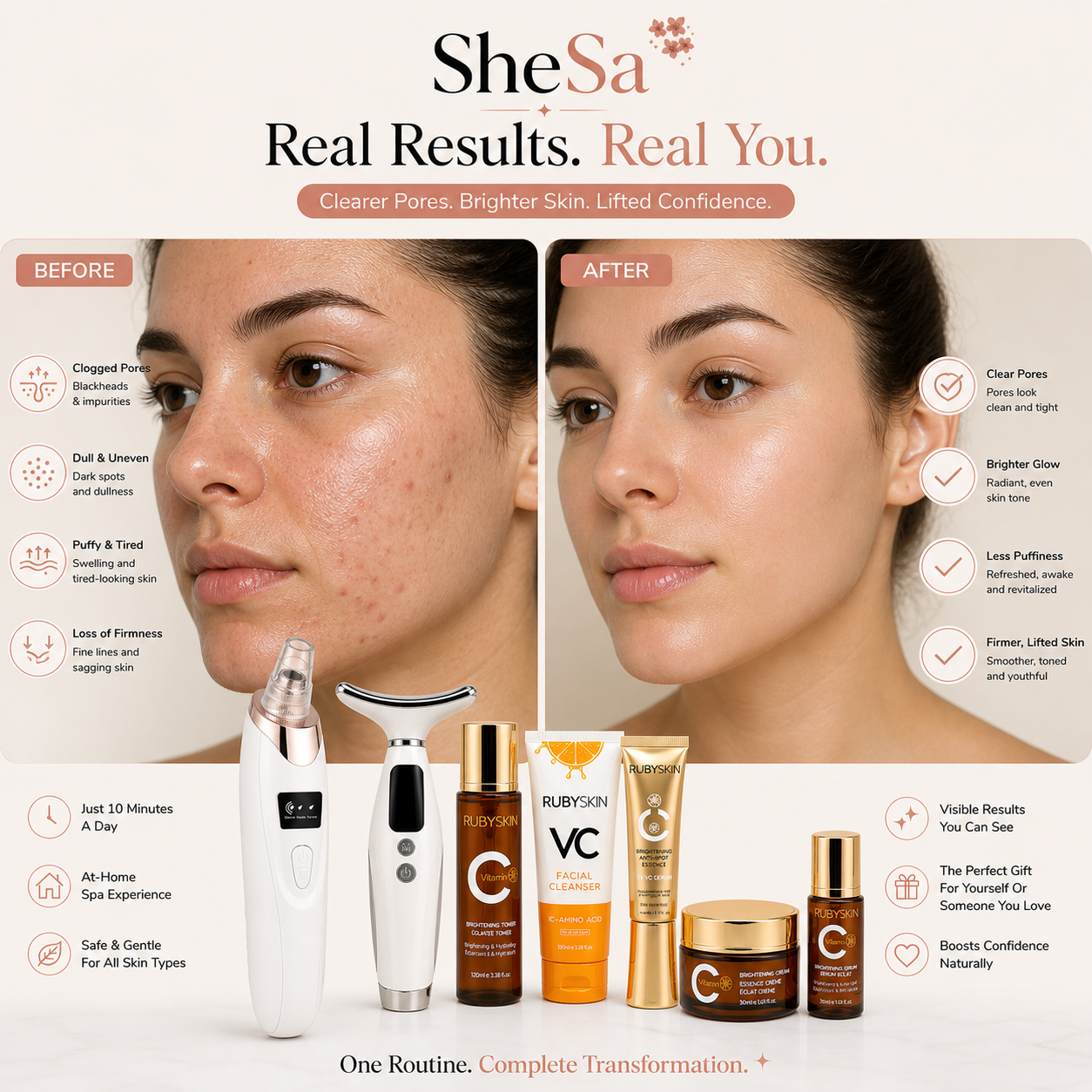 Vitamin C Clear & Lift Bundle | SheSa™