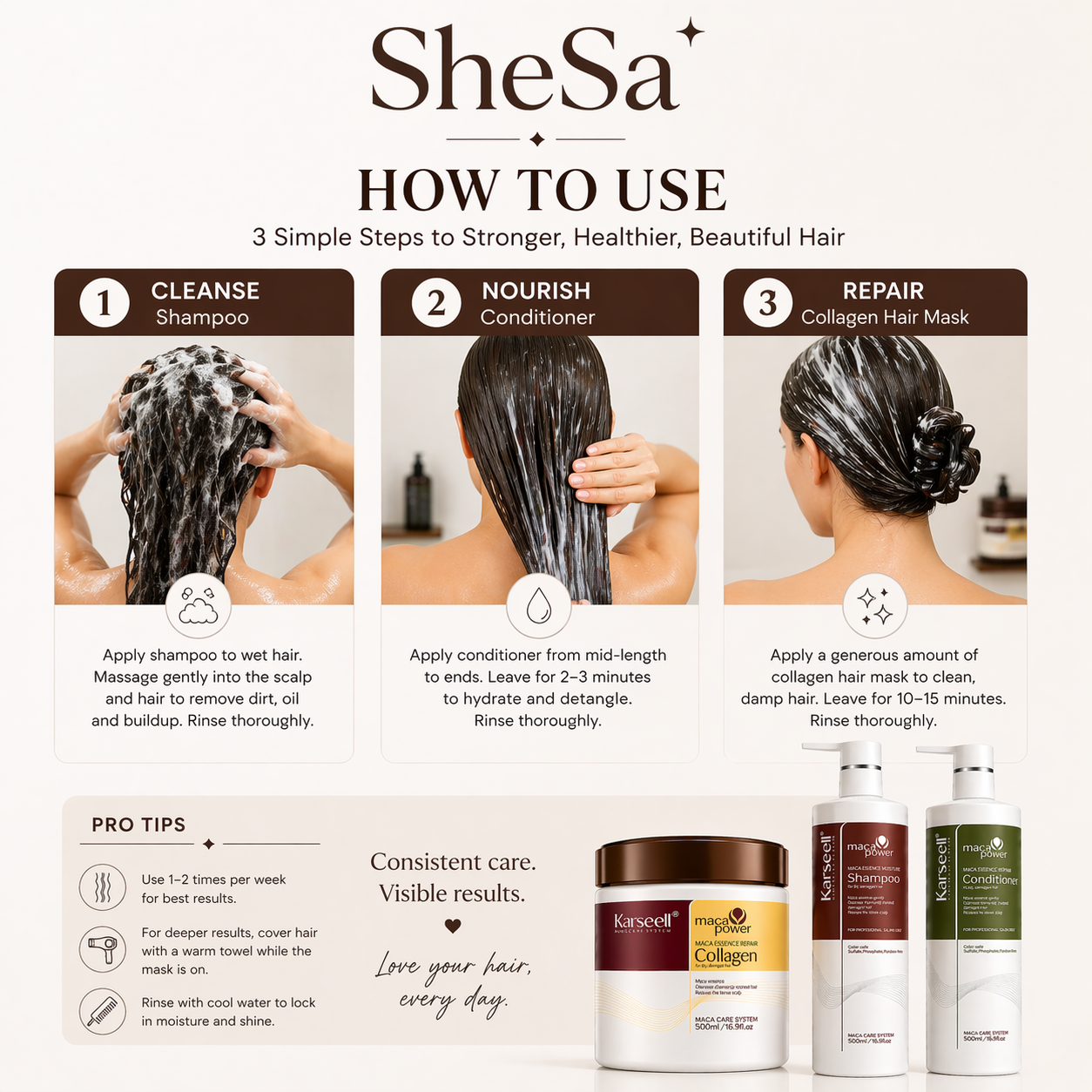 Maca Power Repair Trio | SheSa™